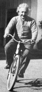 Einstein on a Bike!