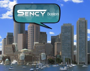 Sency Logo on Downtown Boston