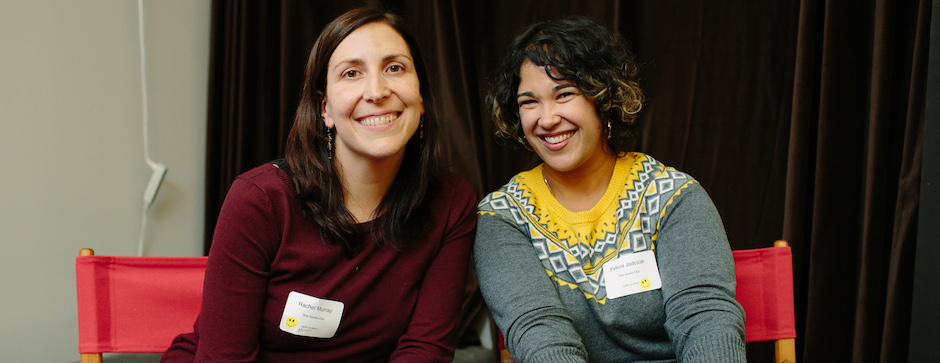 Image caption: She Geeks Out co-founders Rachel Murray and Felicia Jadczak.